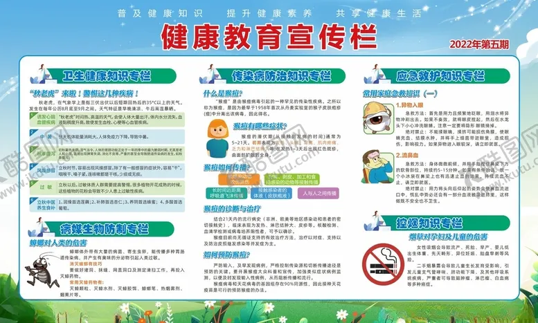 编号：99450612130746385805【酷图网】源文件下载-2022年第五期健康教育宣传栏