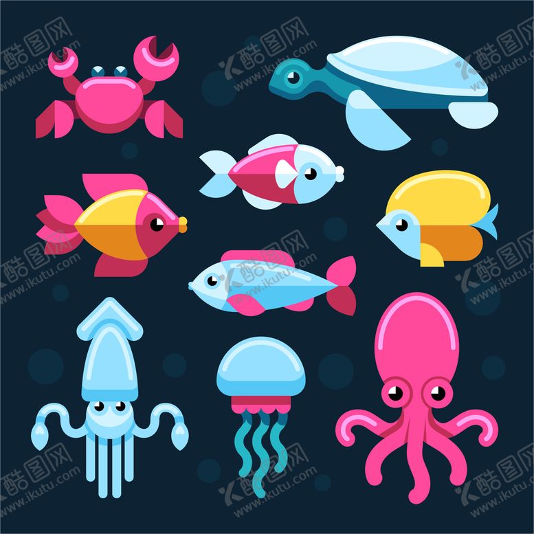 编号：54987209241856157568【酷图网】源文件下载-海洋生物 