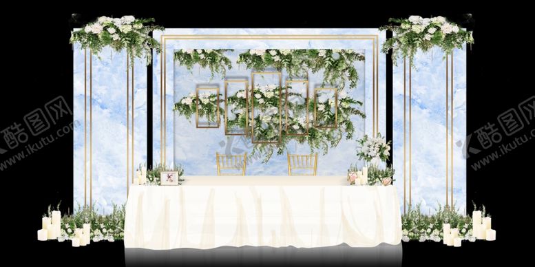 编号：36083810080534574077【酷图网】源文件下载-蓝色婚礼