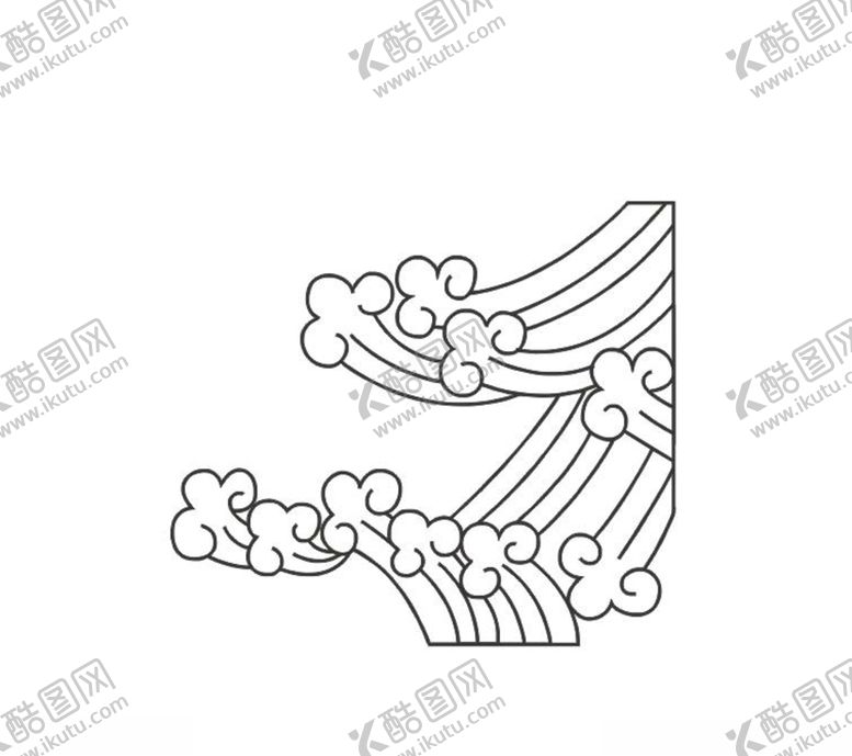 编号：59848305110447392694【酷图网】源文件下载-祥云镂空矢量图