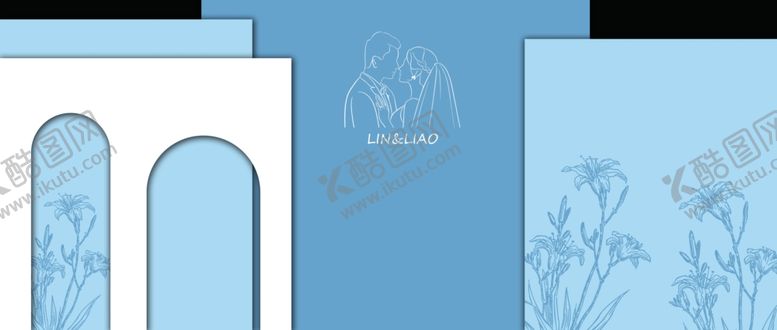 编号：26537104022307236199【酷图网】源文件下载-蓝白婚礼婚庆舞台