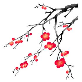 梅花树枝元素