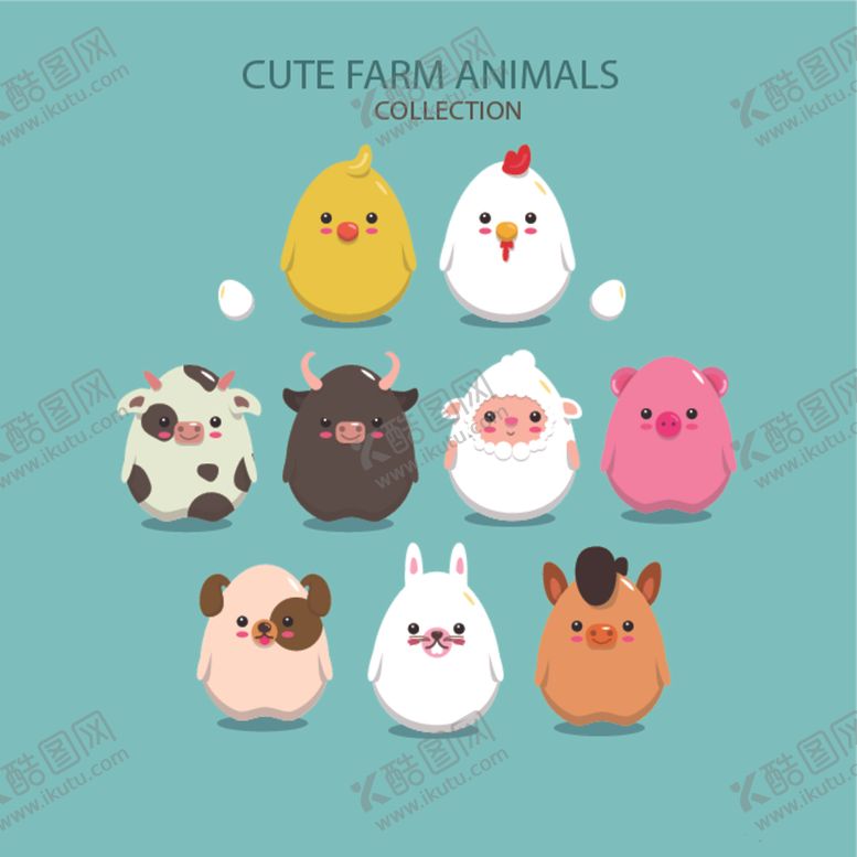 编号：23125610111252019838【酷图网】源文件下载-鸡卡通鸡鸡肉鸡蛋手绘鸡