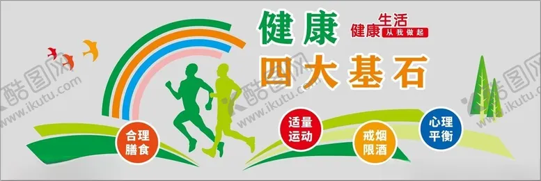 编号：99027912031703473330【酷图网】源文件下载-健康四大基石文化标语