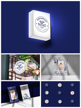 店招导视牌海报立牌样机