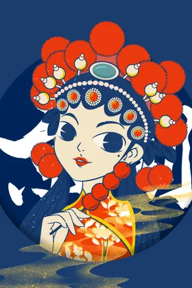 京剧人物装饰画