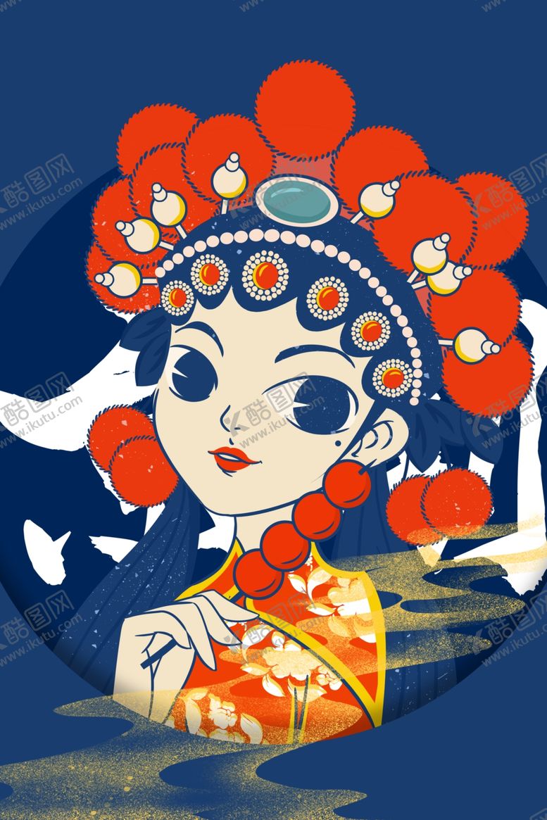 编号：61935210202336146001【酷图网】源文件下载-京剧人物装饰画