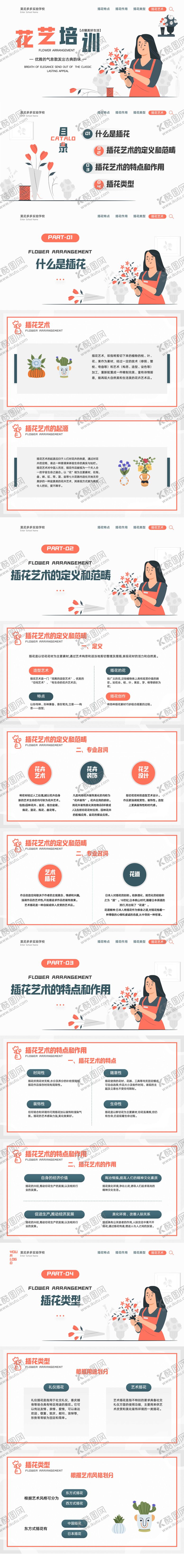 编号：45248301181955506772【酷图网】源文件下载-插画风花艺培训PPT