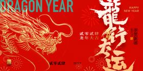 龙年大吉门贴宣传包装2024