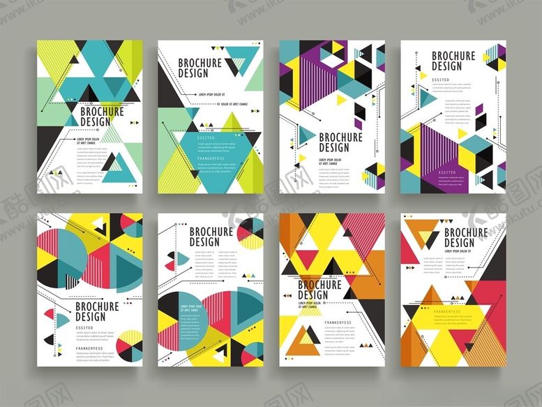 编号：95790111211311552163【酷图网】源文件下载-多彩几何图案宣传册设计