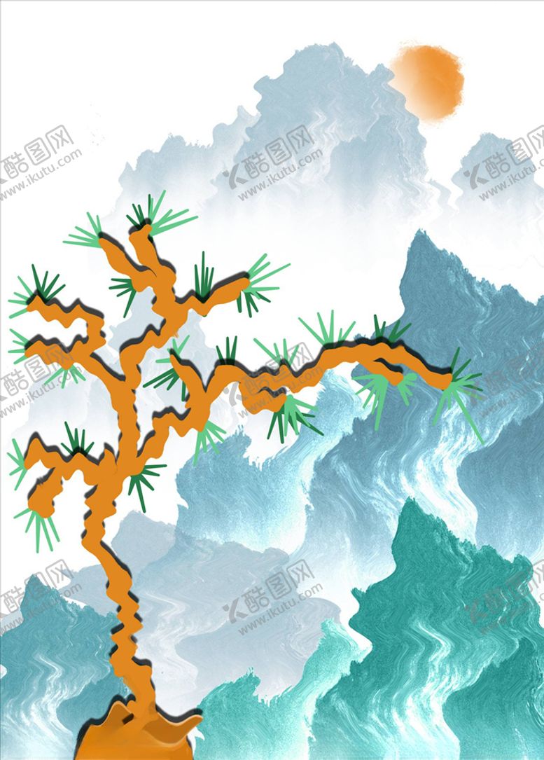 编号：92477504192016083180【酷图网】源文件下载-水墨装饰画
