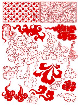 中国风祥云图案花纹底纹PNG