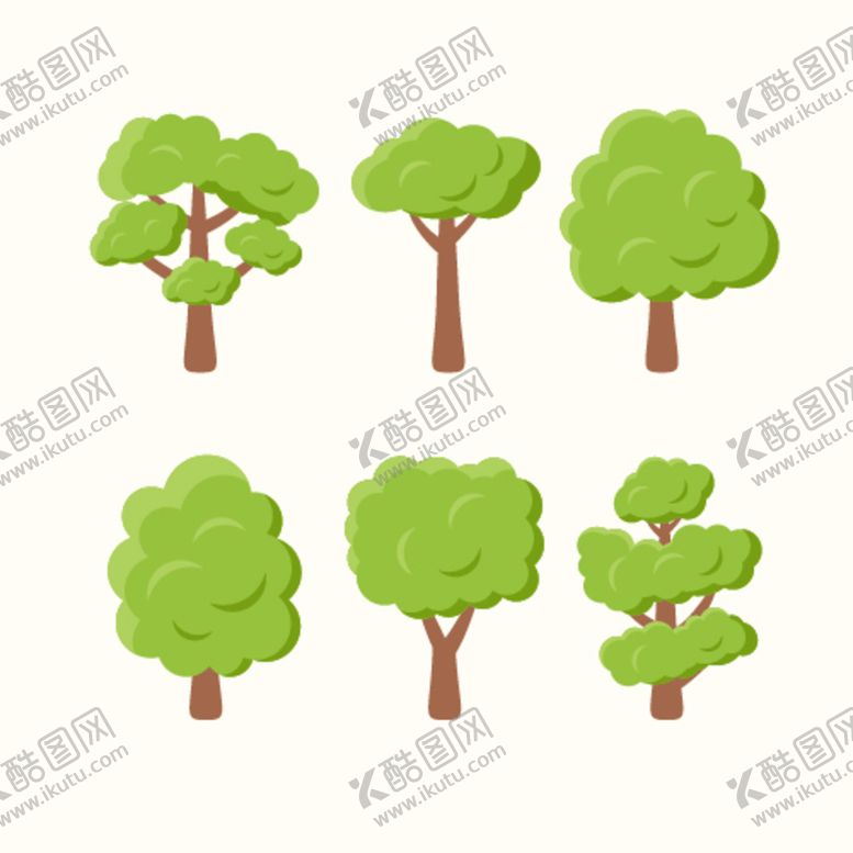 树景观素材免扣木灌木各类