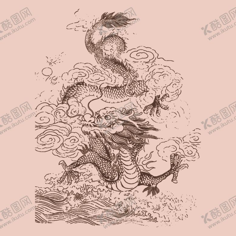 编号：35308512130849535538【酷图网】源文件下载-中国龙版画