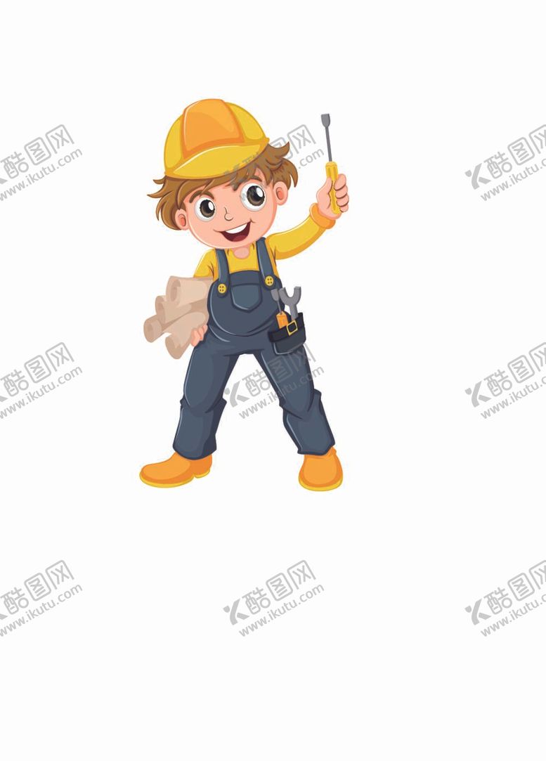 编号：83174209260300169205【酷图网】源文件下载-卡通工程工人
