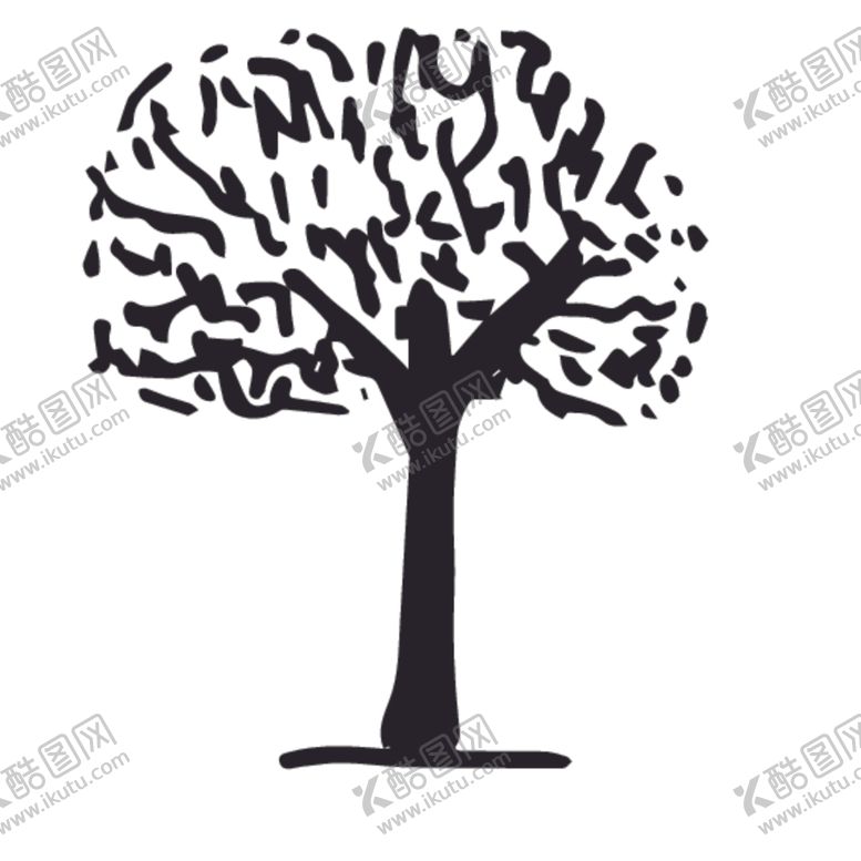 编号：40056810311717344183【酷图网】源文件下载-植物树木剪影