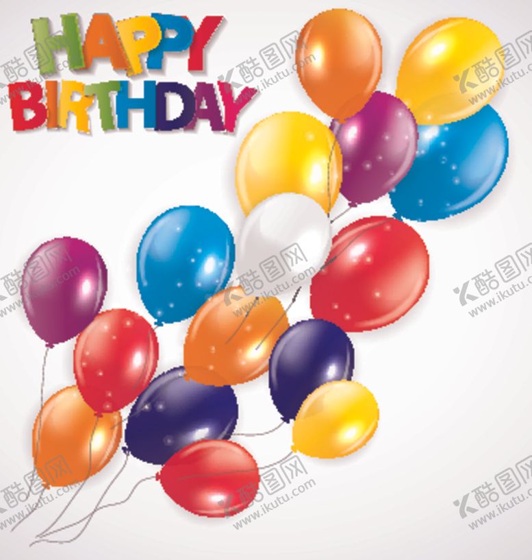 编号：23497609201315471104【酷图网】源文件下载-生日气球背景