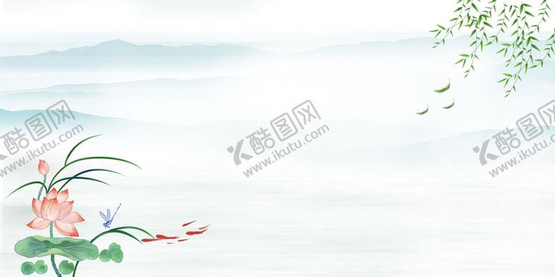 编号：41946803262345396366【酷图网】源文件下载-小暑水墨荷花