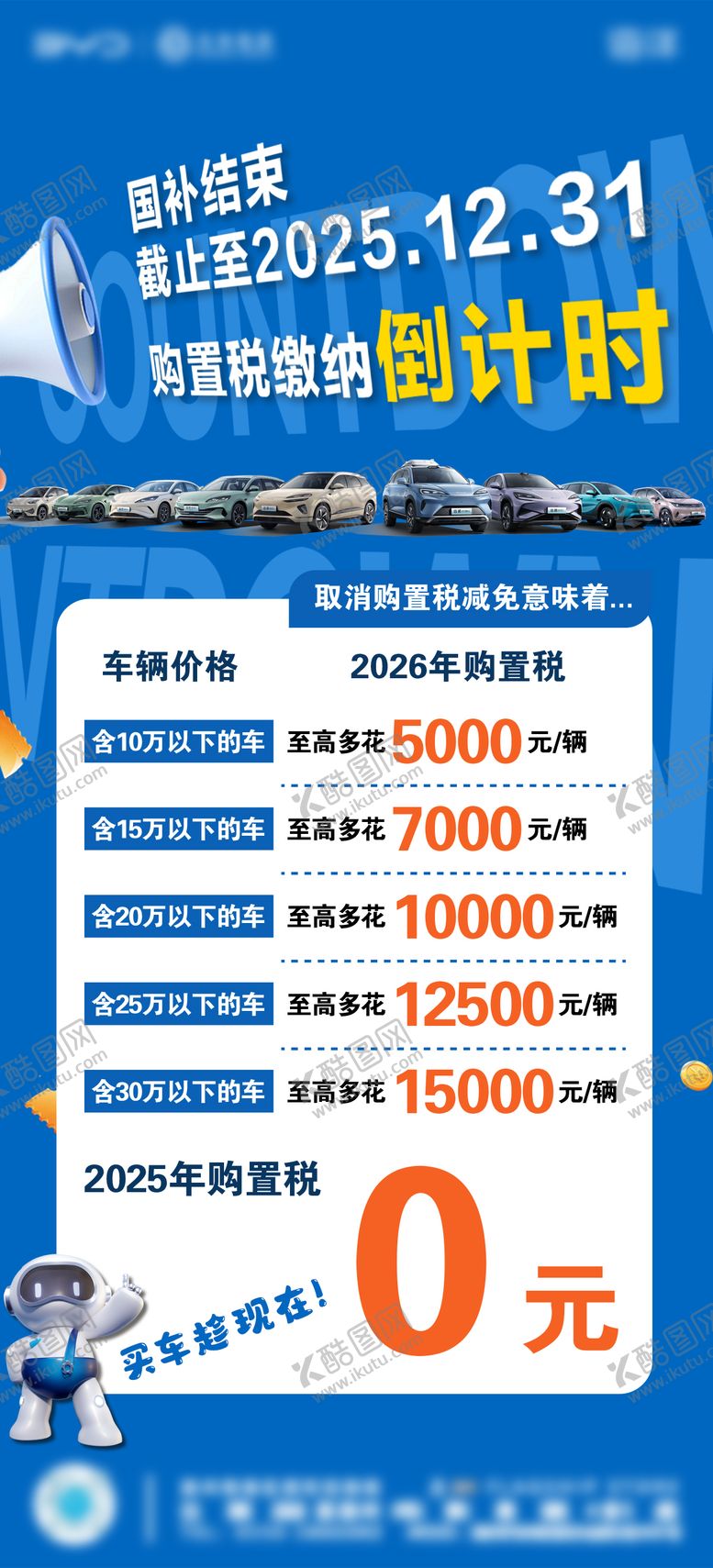 编号：32537110111507005026【酷图网】源文件下载-汽车免购置税截止