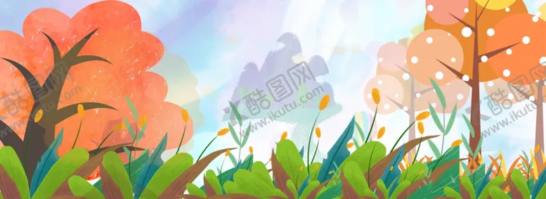 编号：44680106262119511248【酷图网】源文件下载-卡通秋天背景