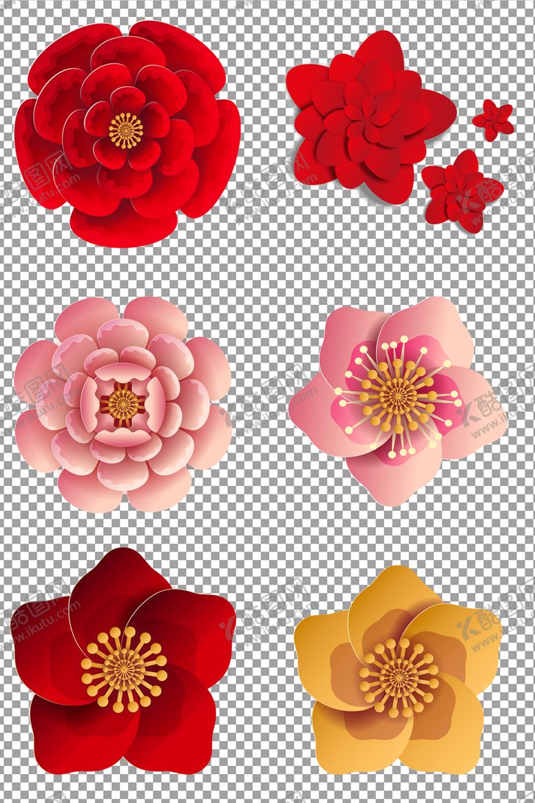 编号：61191703300548387267【酷图网】源文件下载-浮雕立体花朵