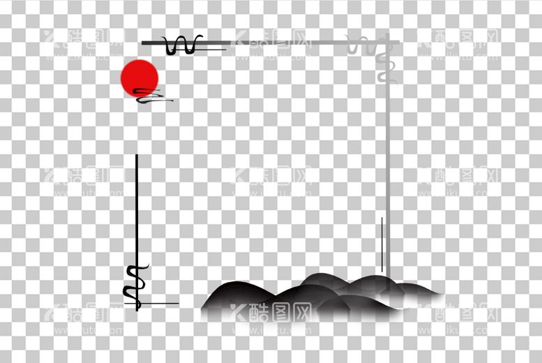 编号：26398109302026534235【酷图网】源文件下载-中国风远山水墨边框