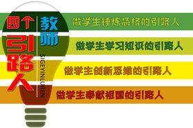 校园文化墙四个引路人