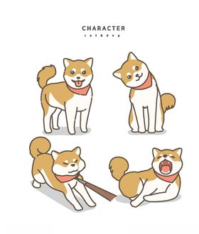  秋田犬 双击图层可编辑