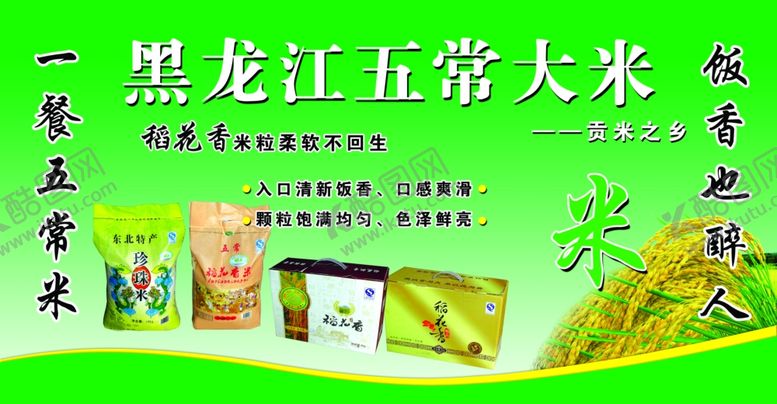 编号：96777409192116395031【酷图网】源文件下载-五常大米海报