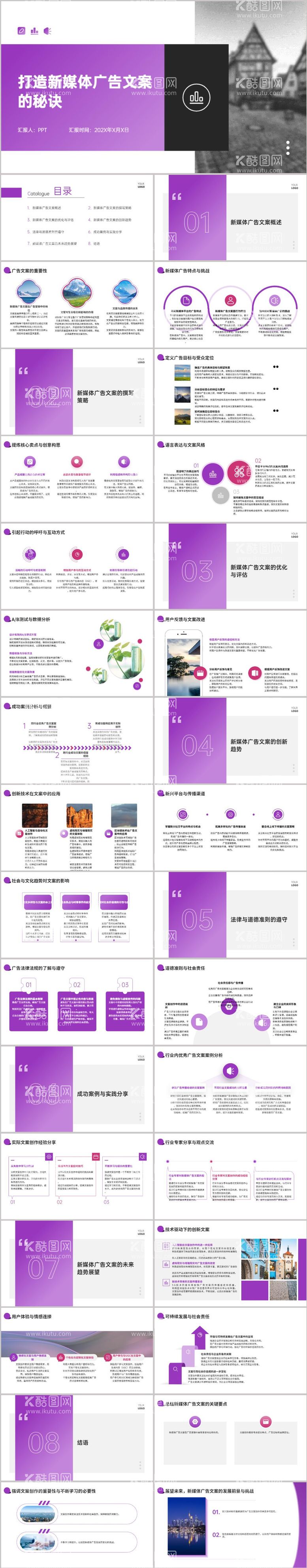 编号：19099612031305071291【酷图网】源文件下载-新媒体广告文案的秘诀PPT