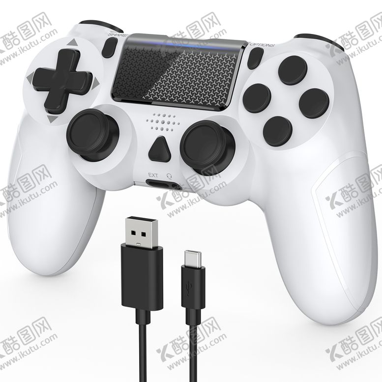 编号：87624309140849404793【酷图网】源文件下载-ps4游戏手柄 白底图 广告设计图亚马逊主图
