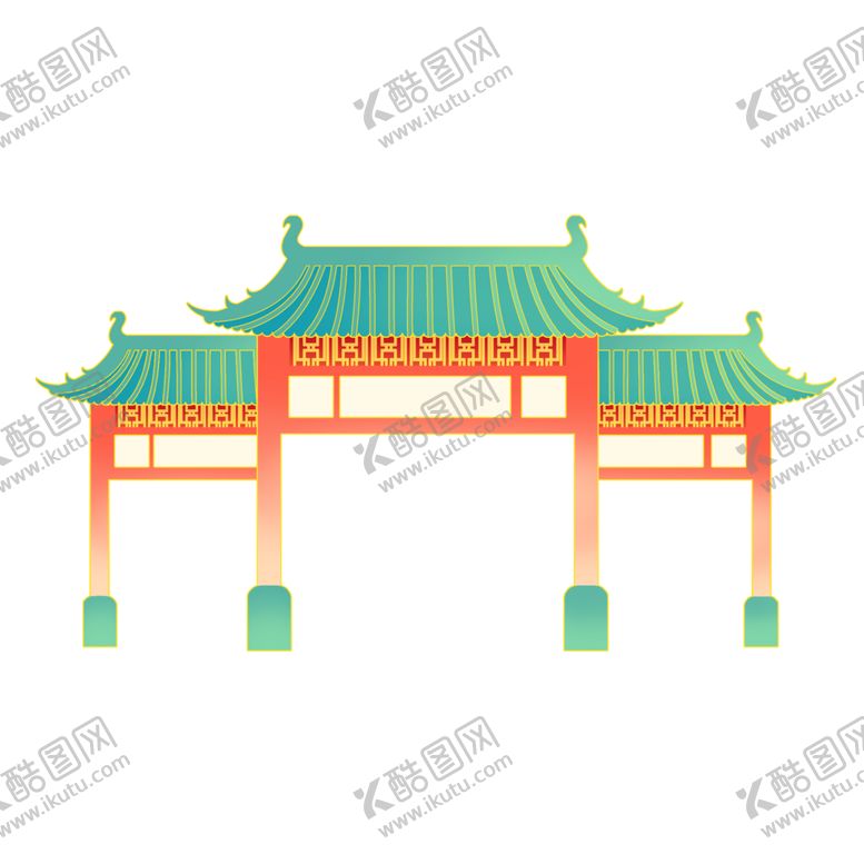 编号：79583210292122115780【酷图网】源文件下载-手绘古建筑