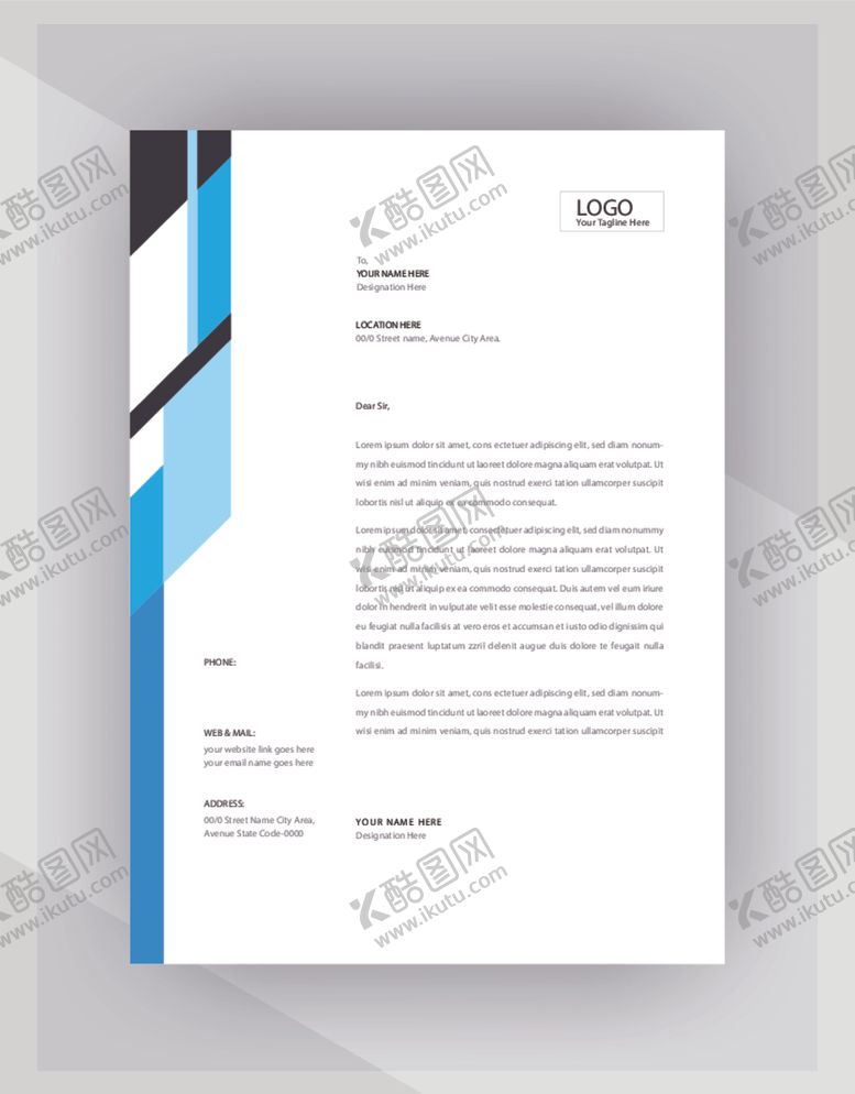 编号：41604904271322331083【酷图网】源文件下载-制度牌商务信纸宣传单