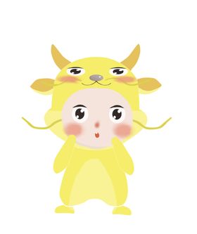 金龙色插画双戏珠图腾