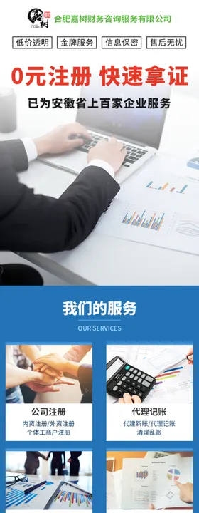 财务咨询信息流落地页