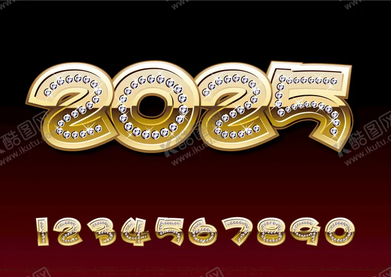 编号：76779102261810369196【酷图网】源文件下载-黄金钻石数字