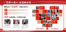 党建社区活动文化墙背景展板