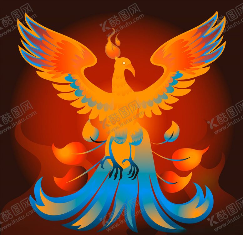 编号：41847210041922256908【酷图网】源文件下载-手绘年画矢量凤凰