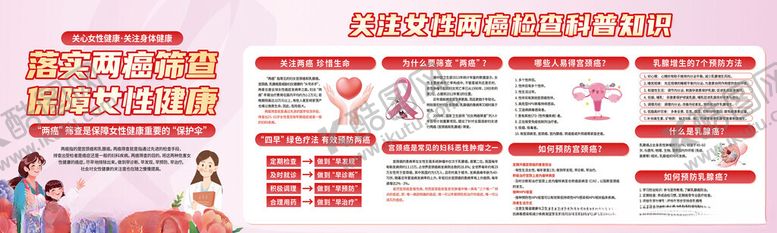 编号：93608311201151341137【酷图网】源文件下载-落实两癌筛查保障女性健康