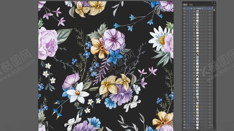 编号：65927710051538272300【酷图网】源文件下载-唯美韩版热带雨林风格手绘炫彩花