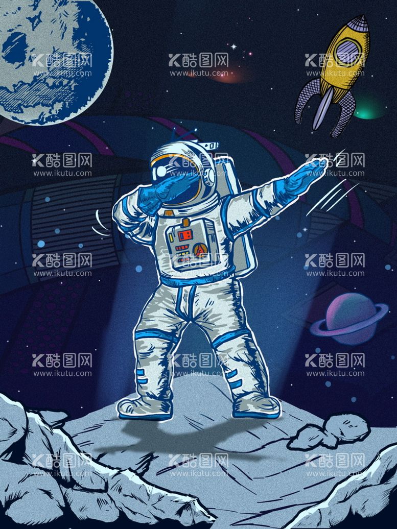 编号：99735310191757351666【酷图网】源文件下载-宇宙星空 宇航员 