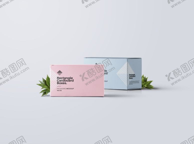 瓦楞纸盒样机智能贴图包装箱包装