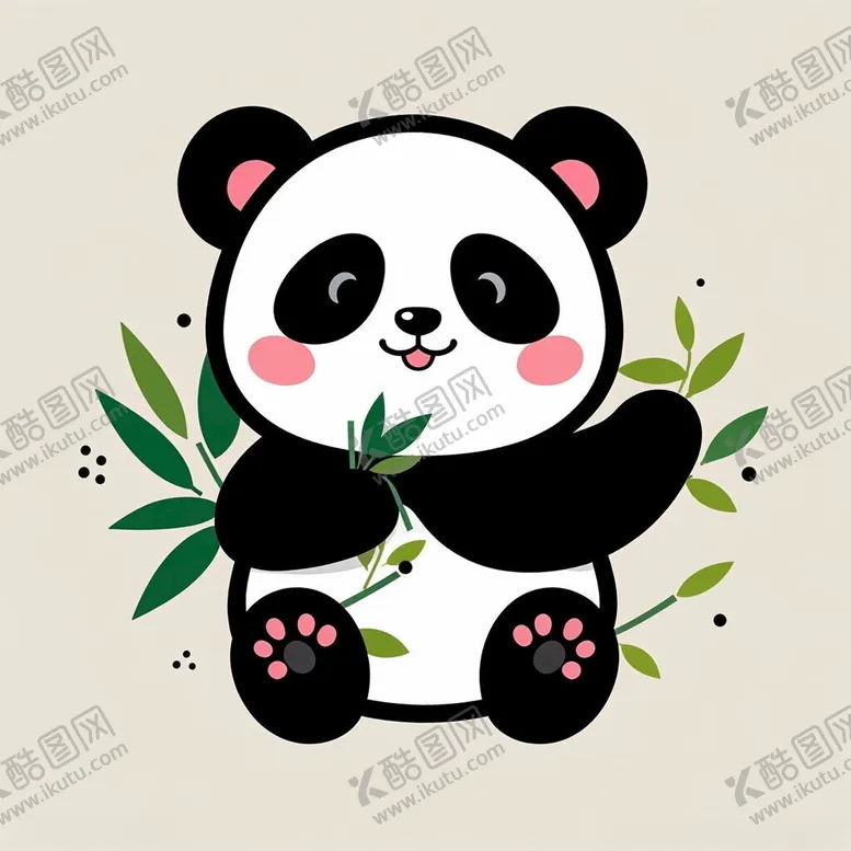 编号：61585702211226517980【酷图网】源文件下载-熊猫吃竹子