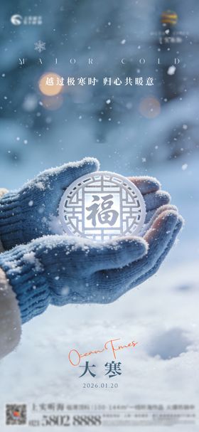 大寒节气海报