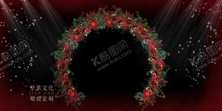 编号：98516609171849354535【酷图网】源文件下载-圆形花艺花门