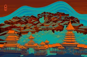 国潮插画人物春节2021年
