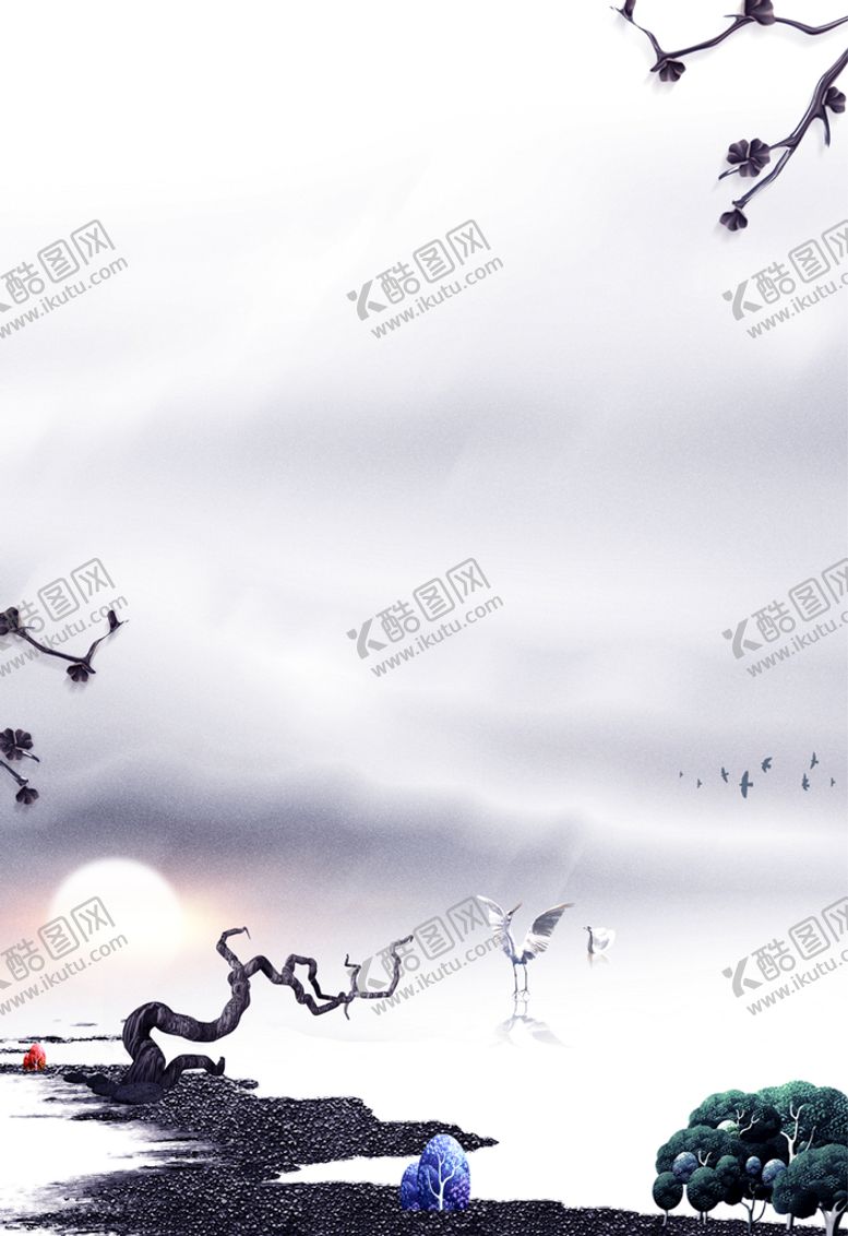 编号：82534009172131165620【酷图网】源文件下载-中国风水墨元素