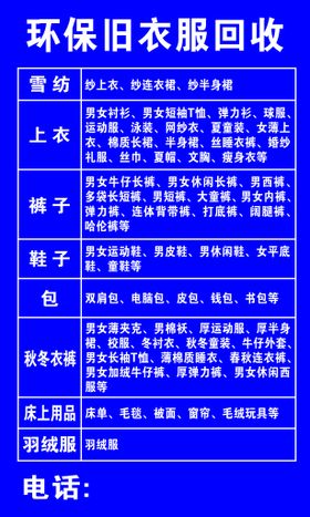 旧衣回收站地牌