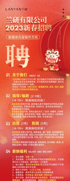 新春招聘海报