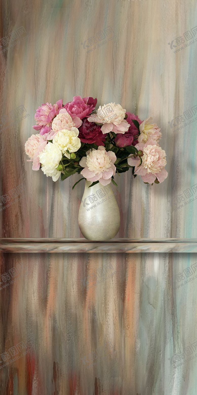 编号：28058810311948529693【酷图网】源文件下载-艺术花朵玄关背景墙